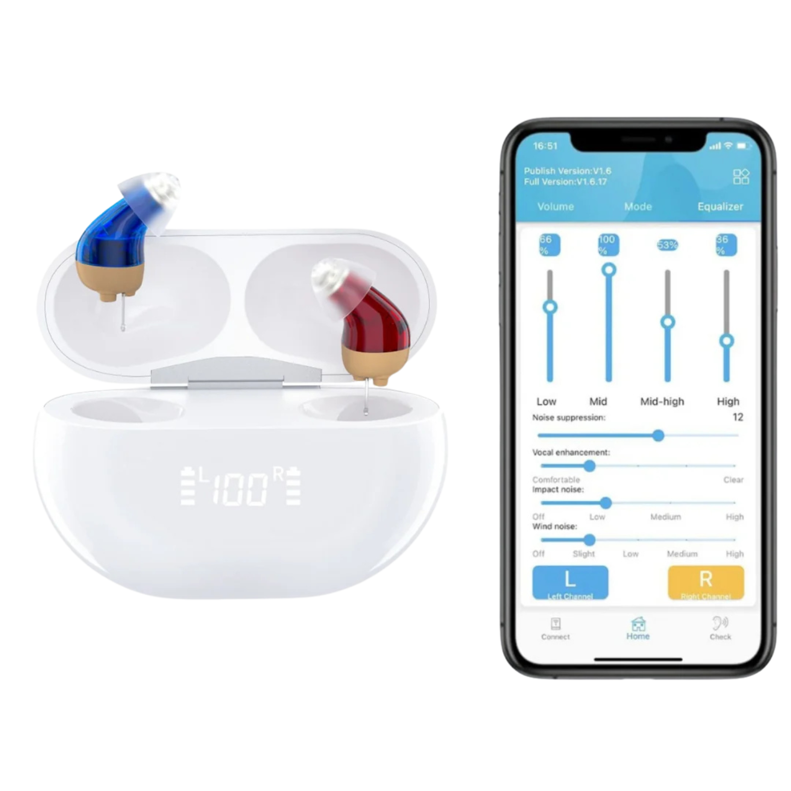 Clairons™ Micro CIC Hearing Aids (App Controlled)