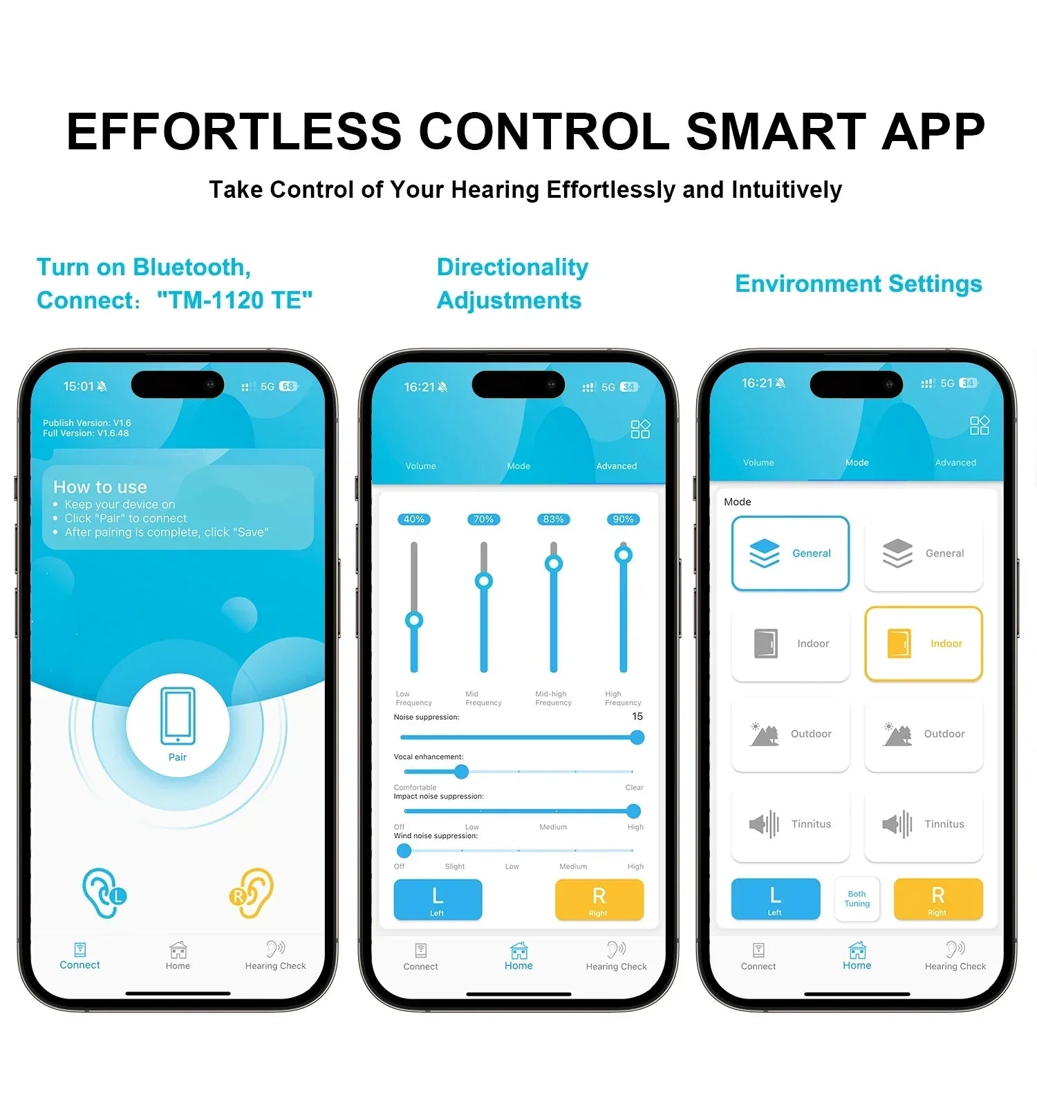 Clairons™ Tiny ITE Bluetooth Hearing Aids (App Controlled)